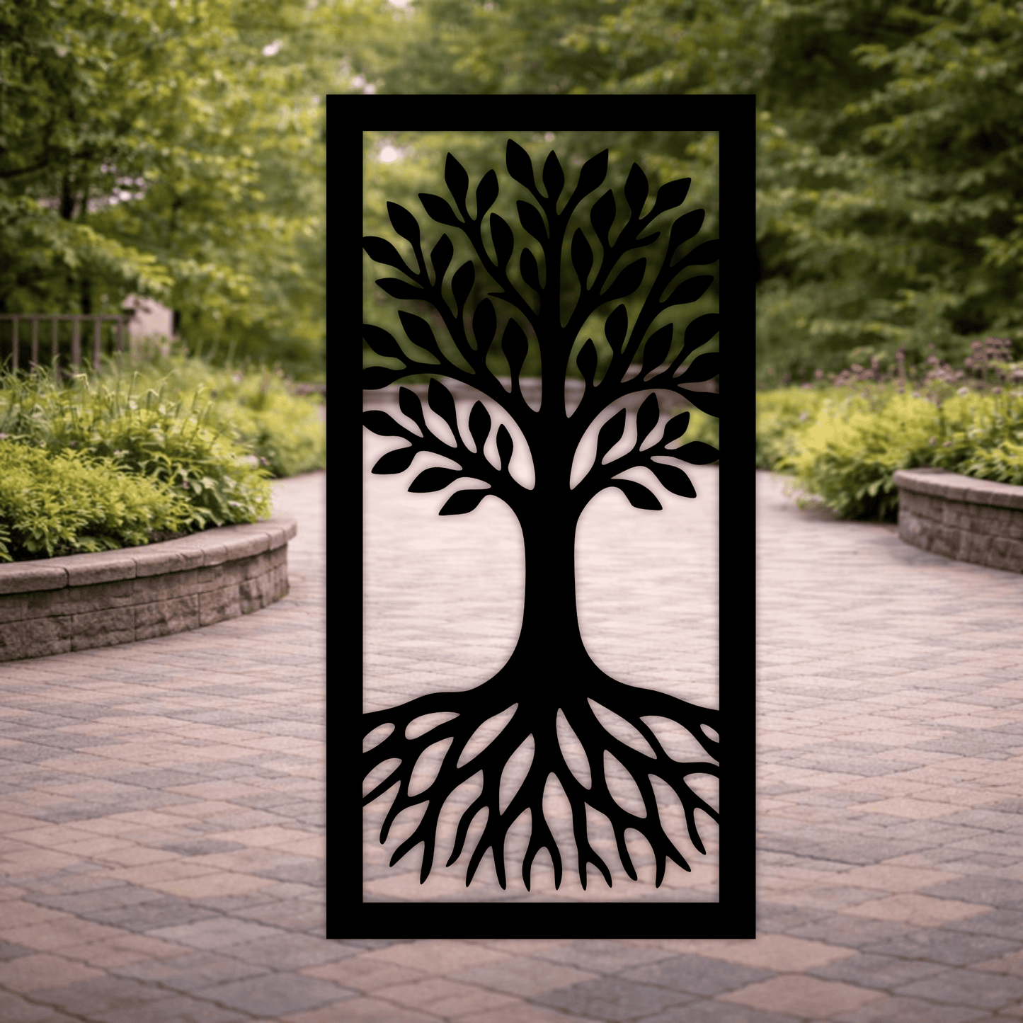 Tree Panel SVG DXF EPS for CNC, plasma cutting