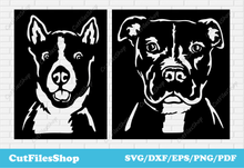 Load image into Gallery viewer, Panels with dogs dxf for laser cut, Svg for Cricut explore, eps for Silhouette studio, Cnc Plasma cutting, Png for shirts, panel dog dxf for laser, wall decor dxf for plasma cut, cricut svg files, silhouette cameo svg designs
