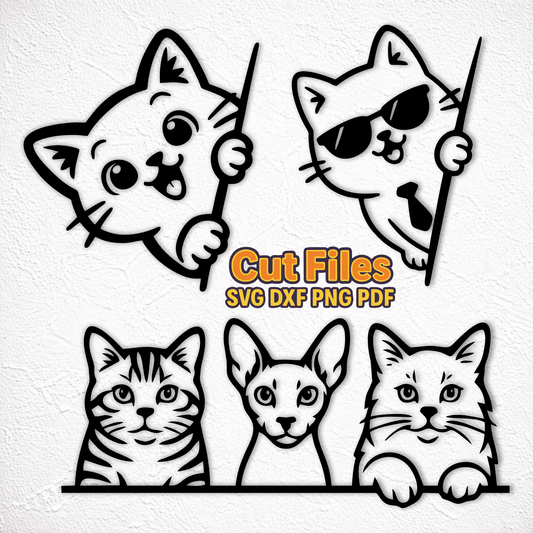 peeking cat svg design