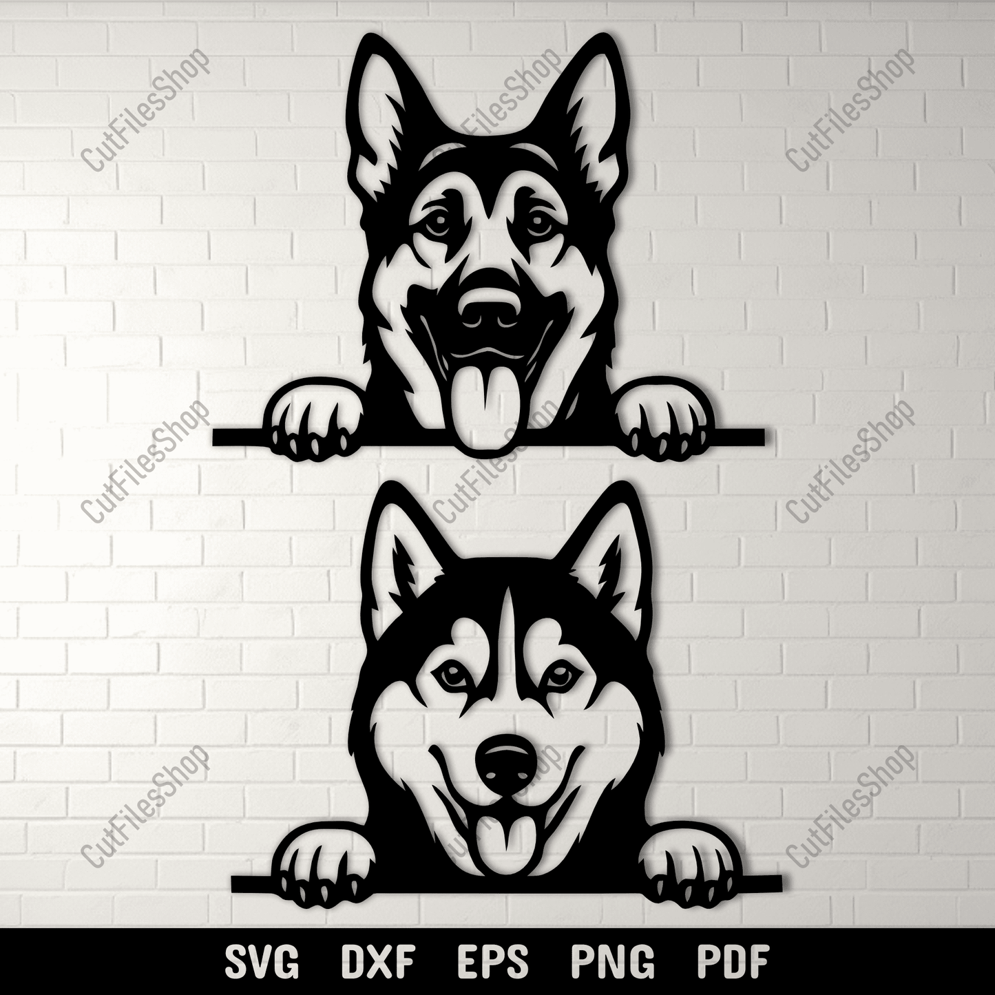 Peeking dog SVG DXF EPS PNG for Cricut, laser cutting, CNC and sublimation