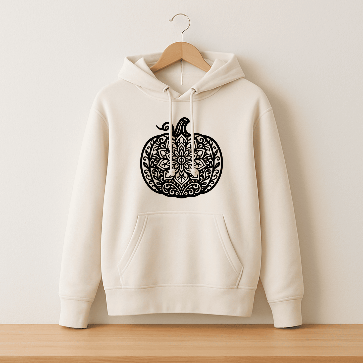 Pumpkin mandala design for t-shirts, stickers, or Thanksgiving gifts
