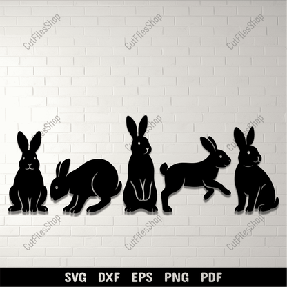 Rabbit pack SVG design for Cricut