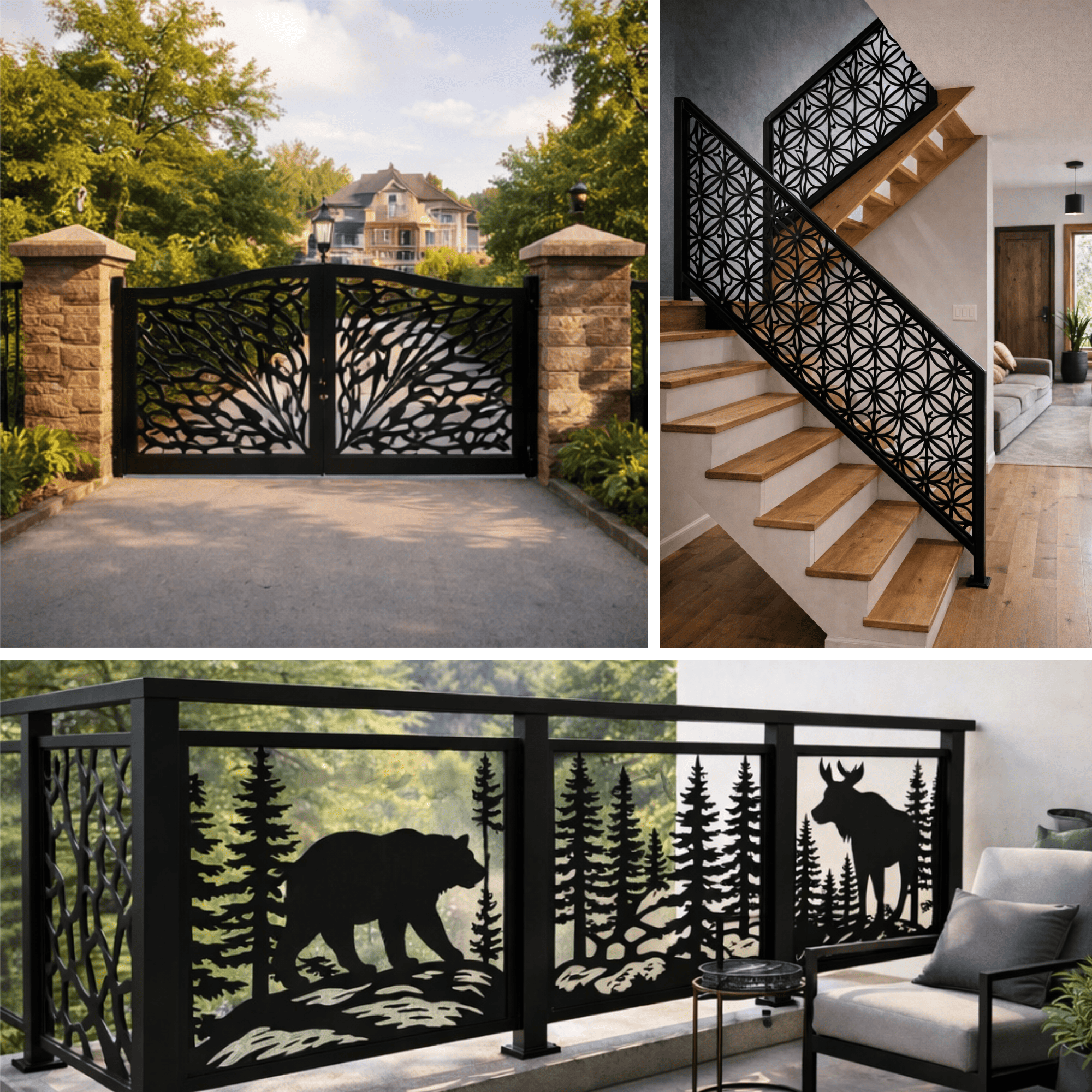 Railing and Gate DXF files, CNC art panel