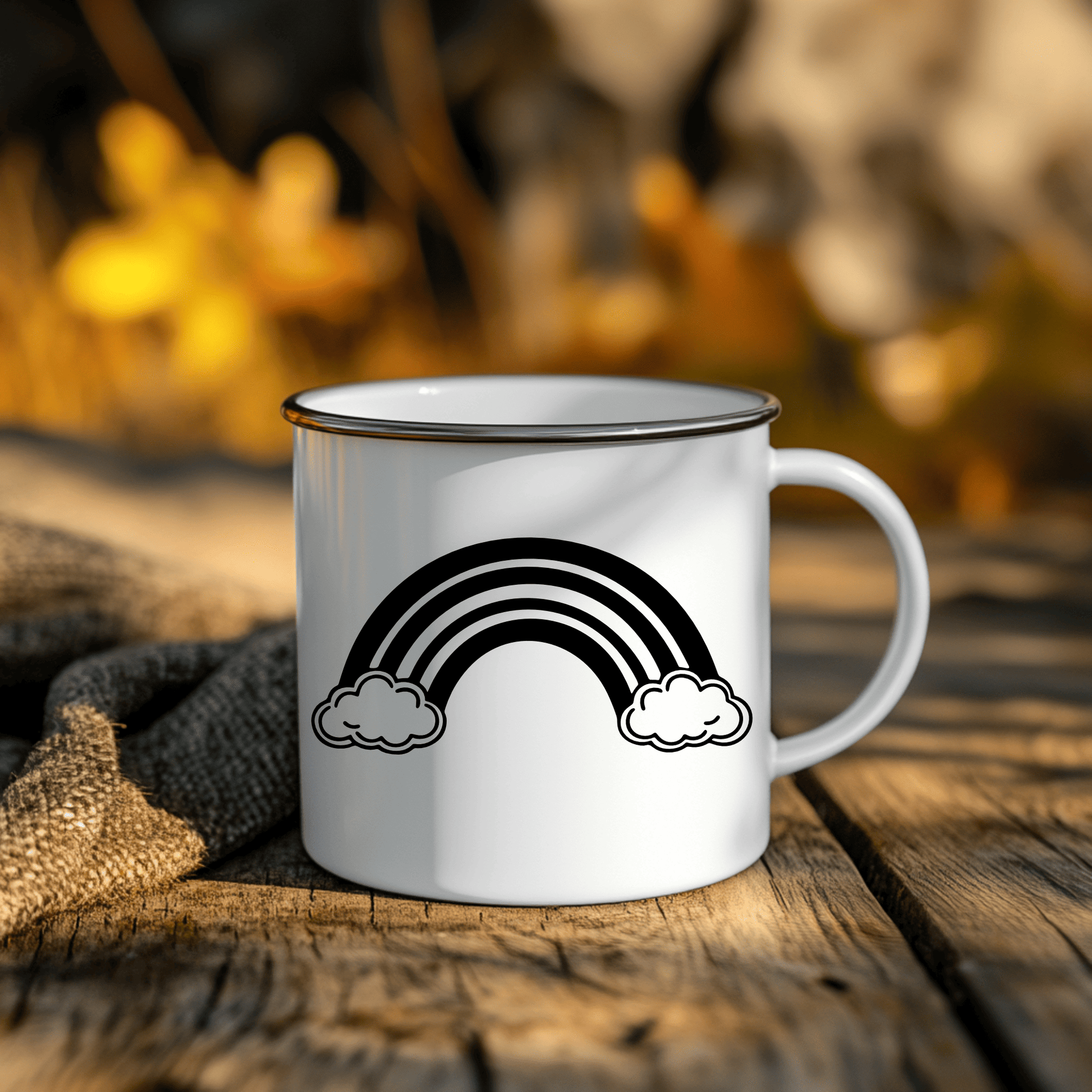 Boho rainbow nursery wall art template