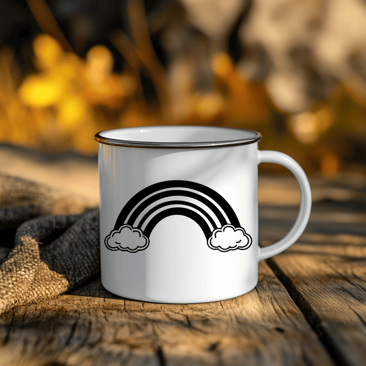 Boho rainbow nursery wall art template