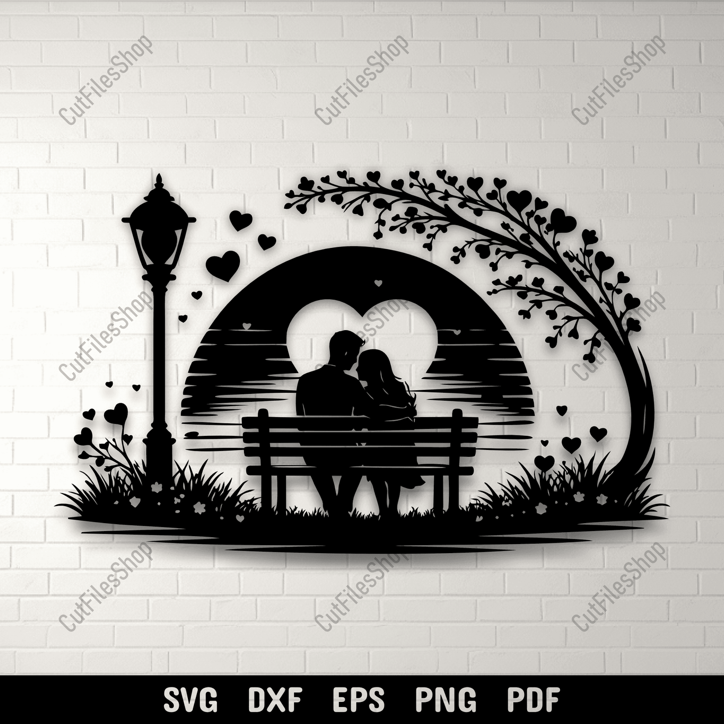 Romantic Couple SVG DXF EPS PNG for Cricut, laser cutting, CNC and sublimation