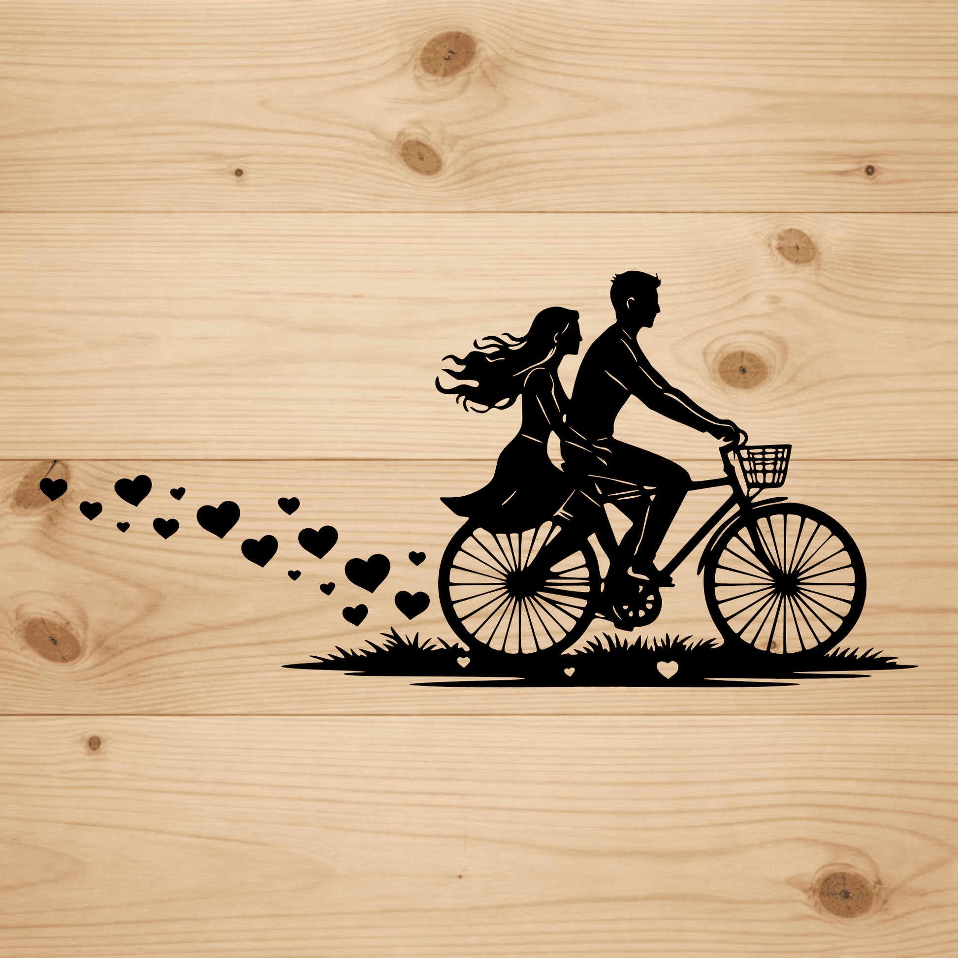 Love couple silhouette SVG DXF for xTool, Silhouette and laser projects