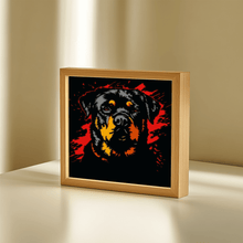 Load image into Gallery viewer, Rottweiler Dog 3D Shadow Box Template, Multilayer Design for DIY Decor
