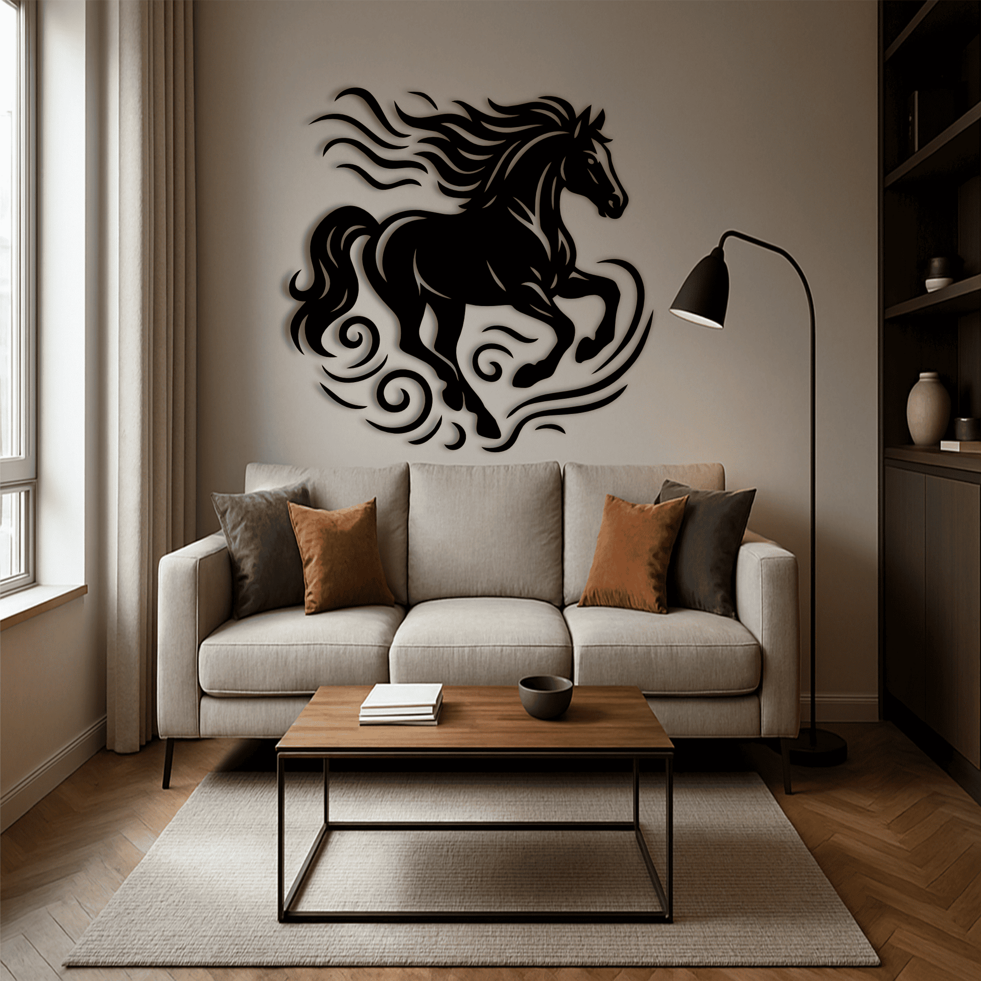 Wild stallion wall art design