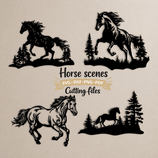 Running horse SVG for CNC plasma cutting