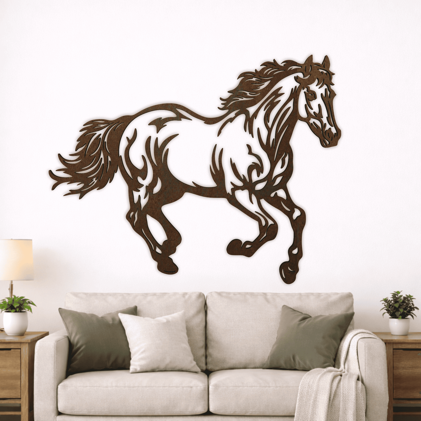 Horse wall art CNC design for metal