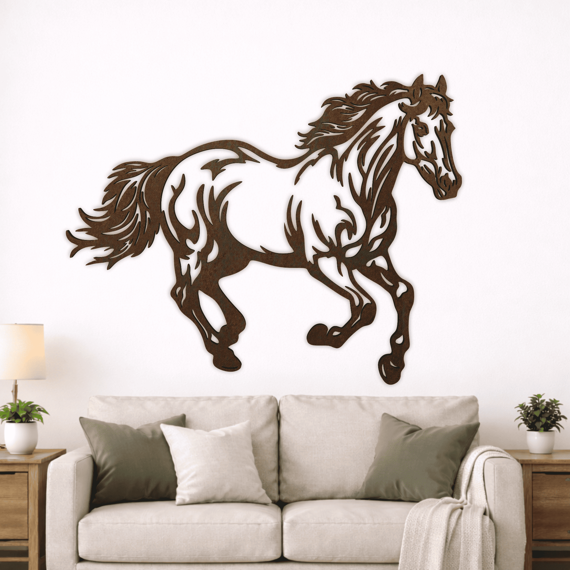 Horse wall art CNC design for metal