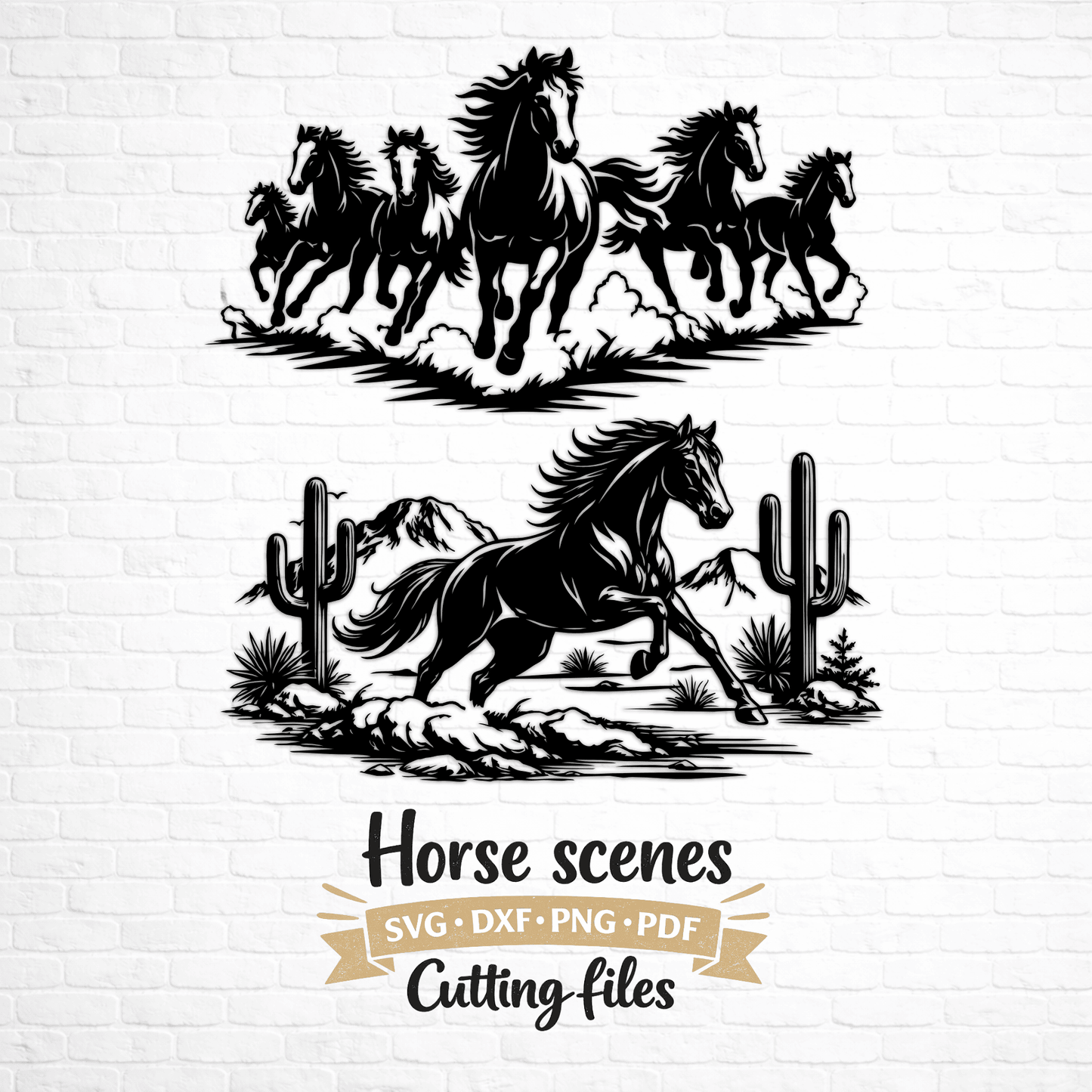 wild horse running svg