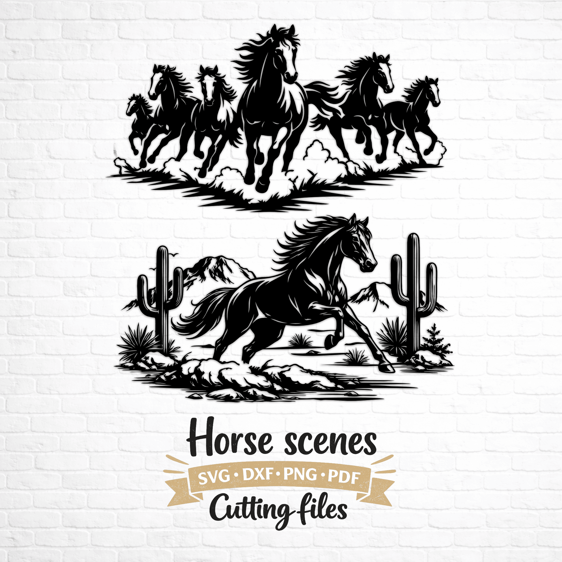 wild horse running svg