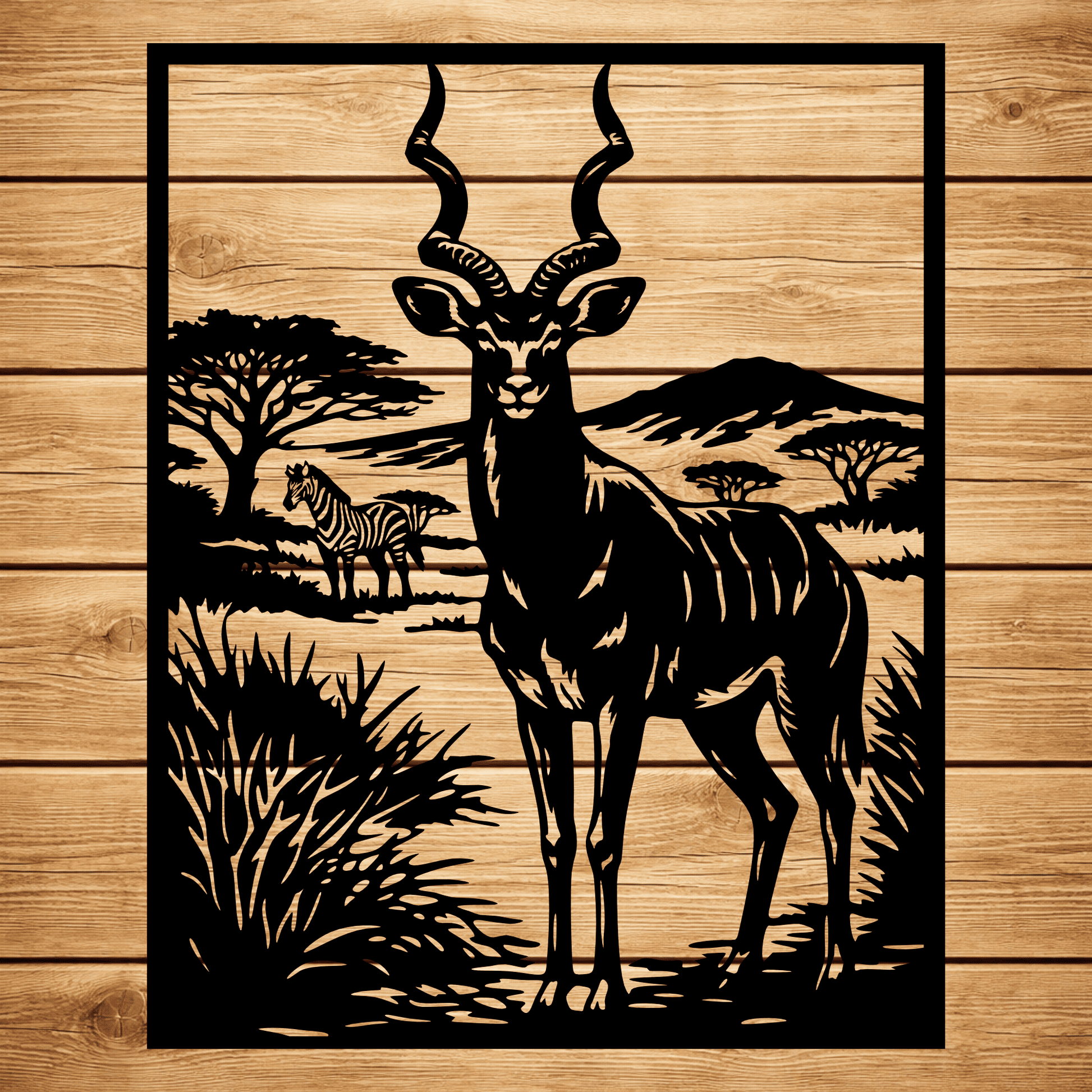 Antelope African savanna SVG DXF file for plasma cutting
