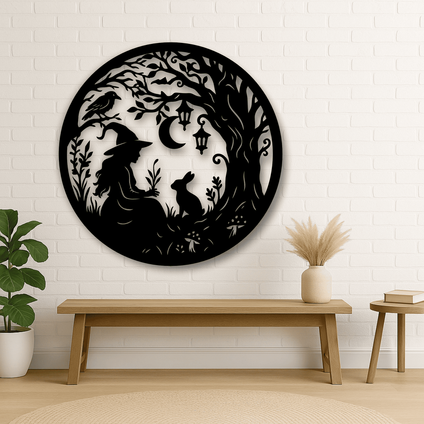 Magical witch and cat SVG PNG for sublimation and crafts