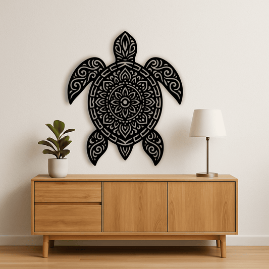 Tribal turtle silhouette for Cricut and Glowforge crafts