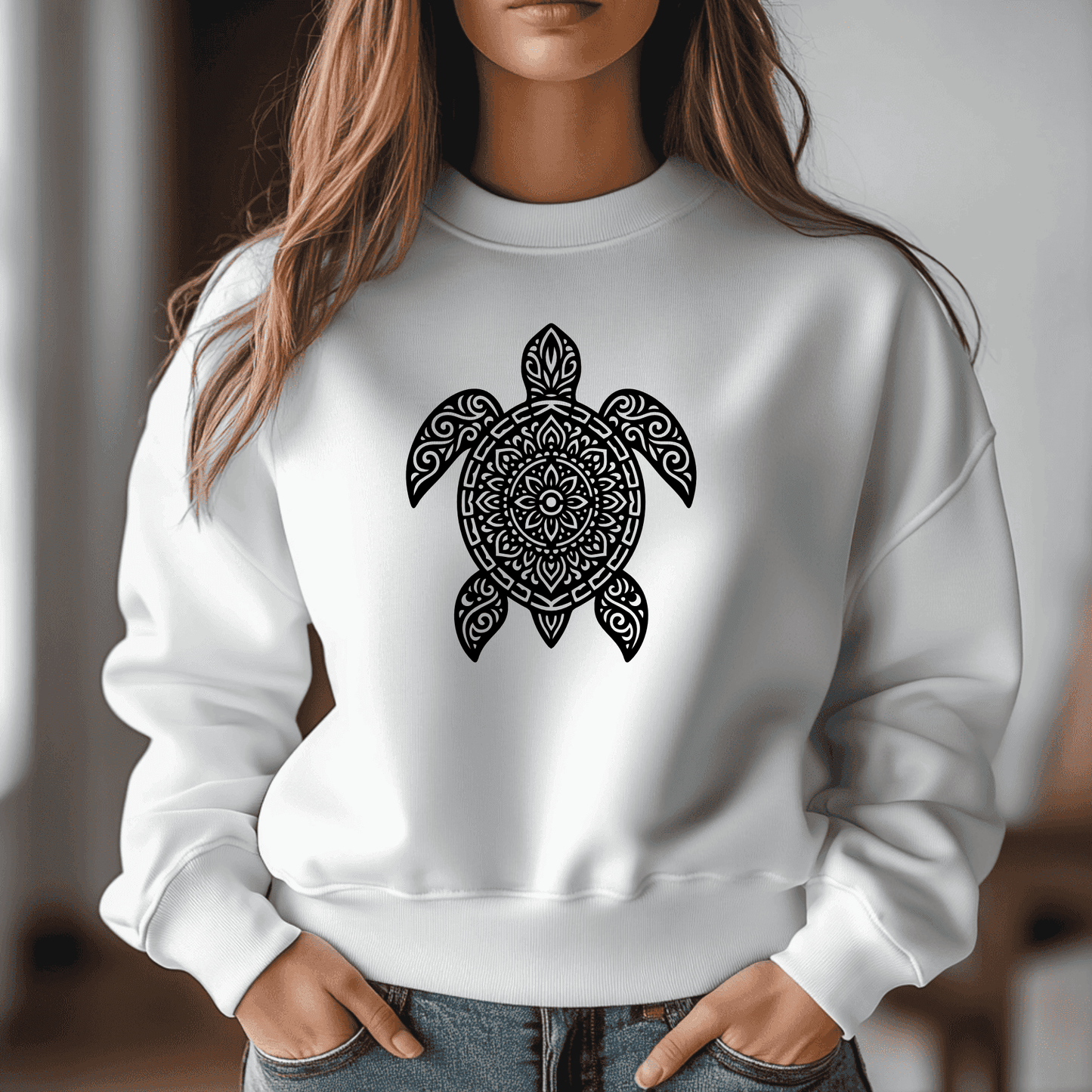 Ocean-themed turtle design in SVG DXF PNG PDF EPS