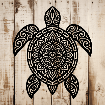 Mandala turtle svg dxf files for cnc and Cricut