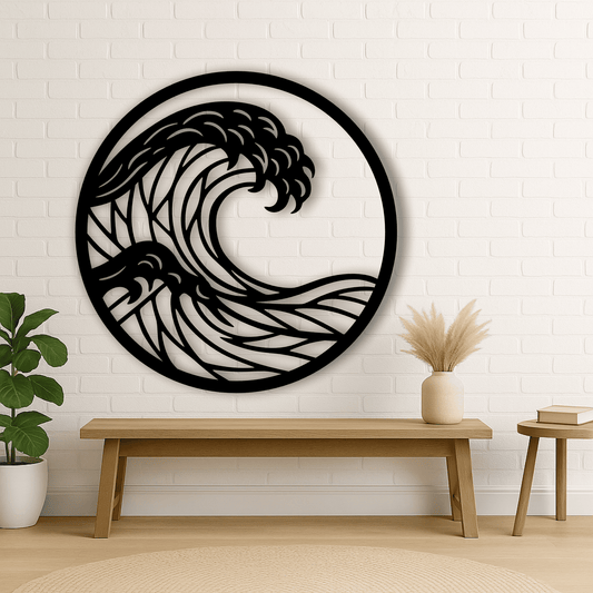 Layered Sea Wave SDxf for CNC