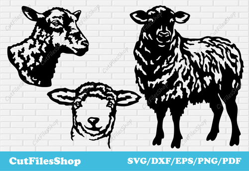 Sheep dxf for laser cutting, png for sublimation, farm animals cut files for cricut, sheep silhouette, sheep head dxf, peeking sheep svg, cut files shop, cutting files, cricut files, digital shop, svg outline, cute sheep dxf, cut outs dxfm farm svg, dxf for metal decor