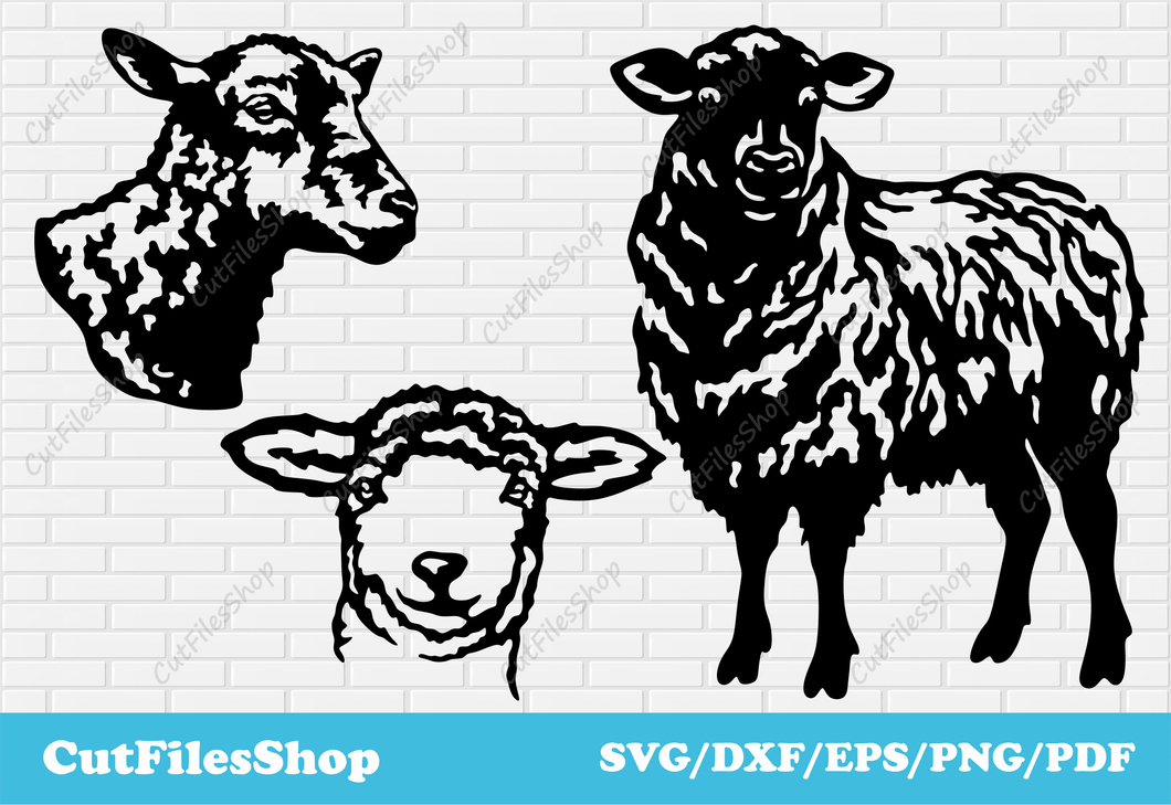 Sheep dxf for laser cutting, png for sublimation, farm animals cut files for cricut, sheep silhouette, sheep head dxf, peeking sheep svg, cut files shop, cutting files, cricut files, digital shop, svg outline, cute sheep dxf, cut outs dxfm farm svg, dxf for metal decor