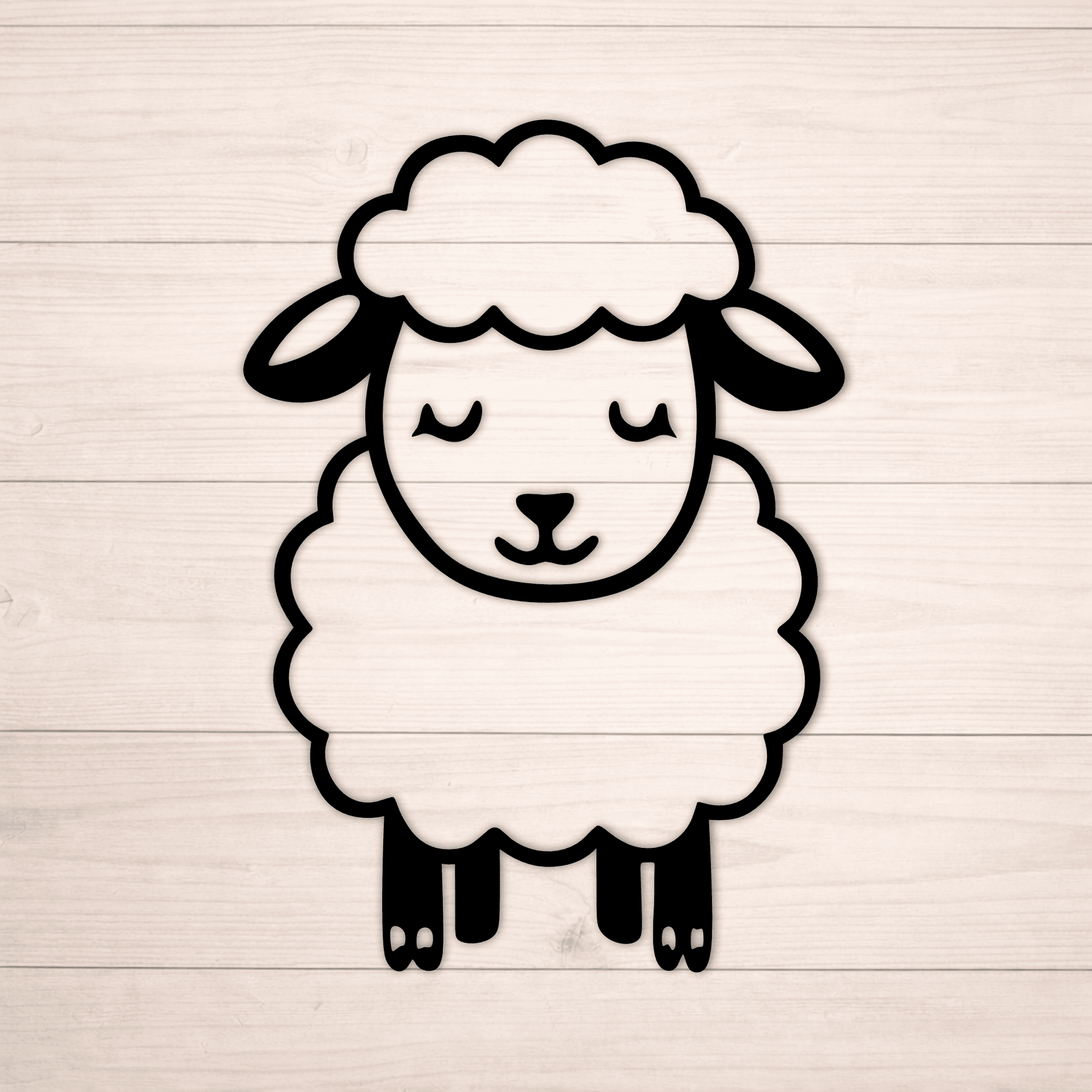 Farm animal sheep SVG vector for laser cutting and CNC projects