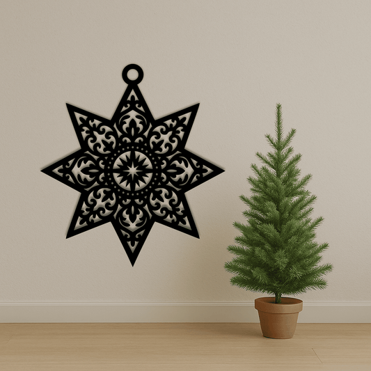 Christmas snowflake SVG DXF hanging decoration