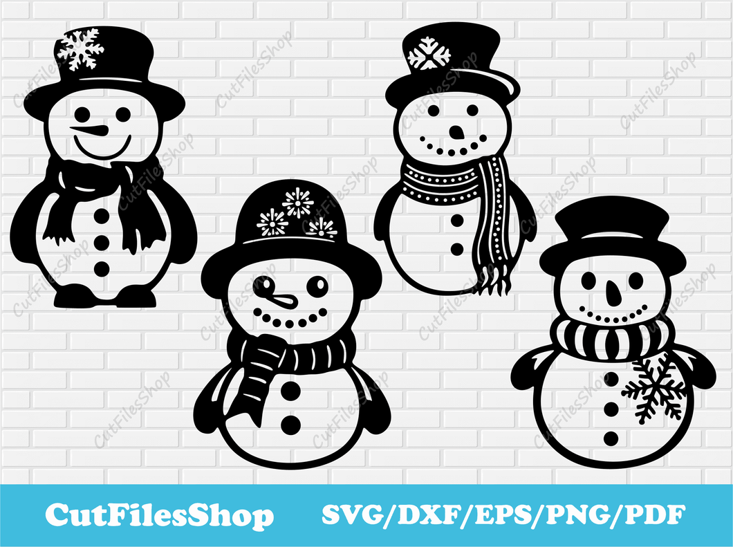 Snowmen svg cut files for cricut, Christmas clipart for card making, Sticker svg, Silhouette snowman, snowflake svg, cute snowman svg, funny snowman svg, clipart christmas, png snowman, Christmas svg for cricut, snowman in hat svg
