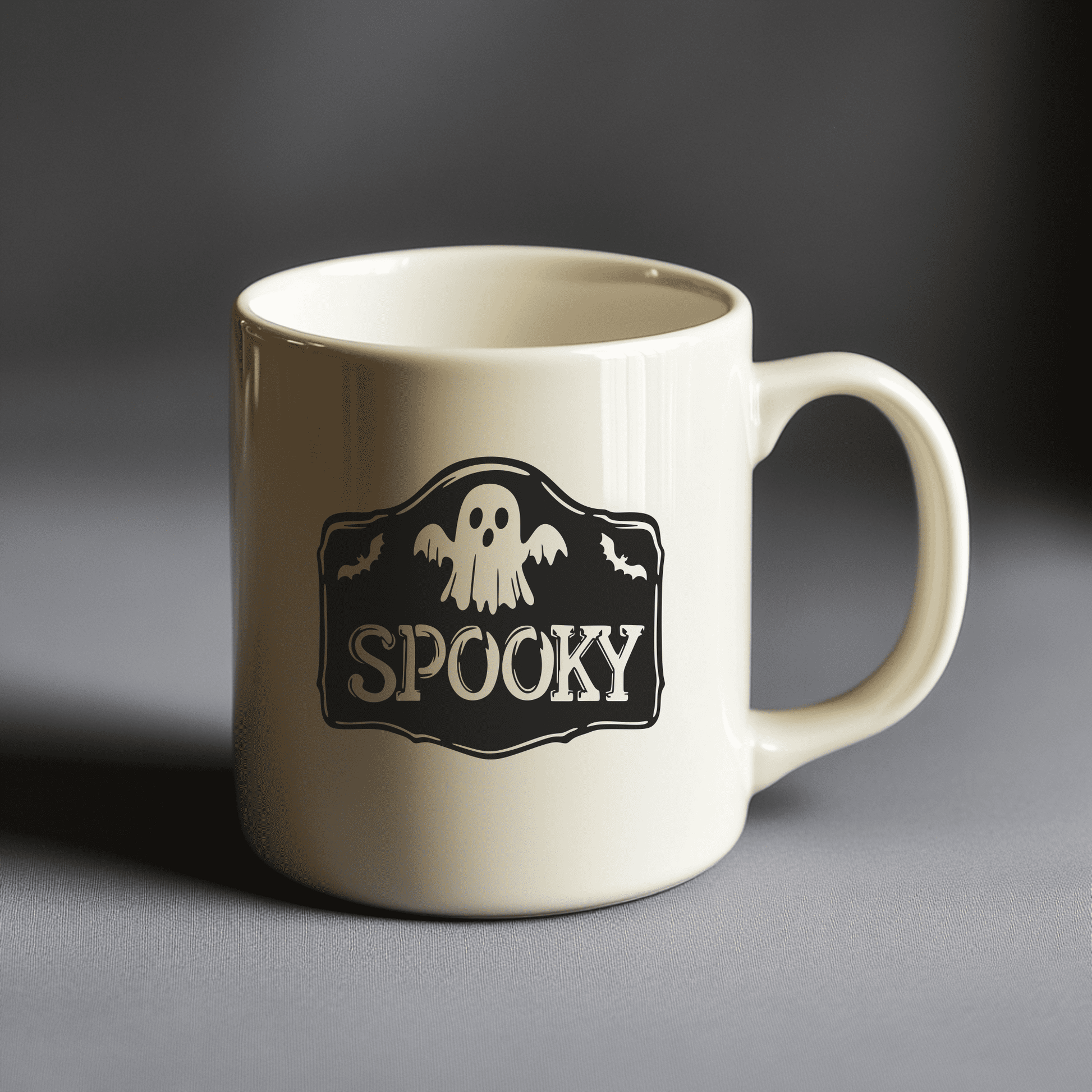 Spooky Retro Ghost SVG/DXF, Halloween T-Shirt, Mug/Pillow Design, Glowforge Laser Cut Files