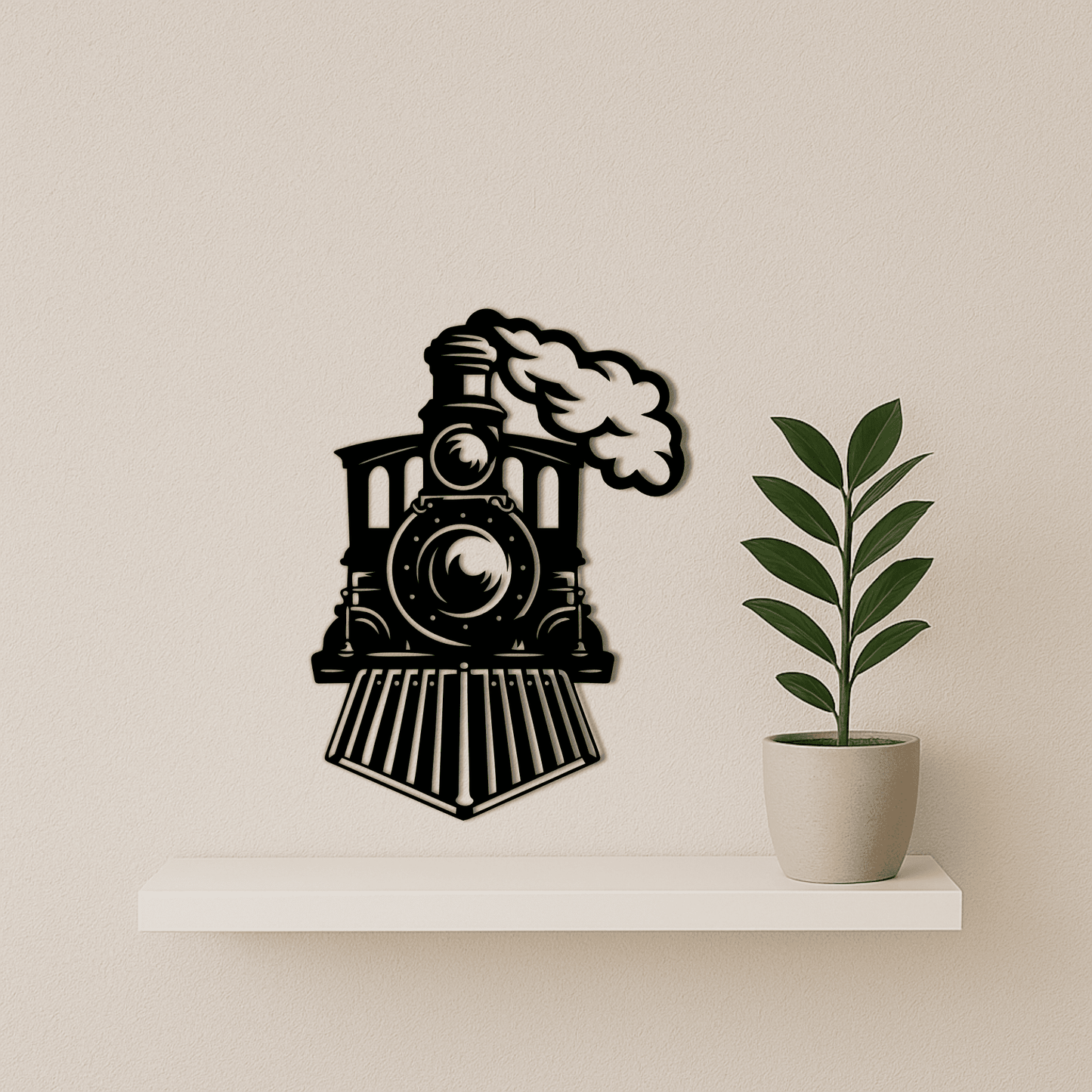 Train metal wall art SVG design
