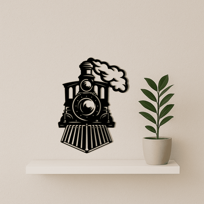Train metal wall art SVG design