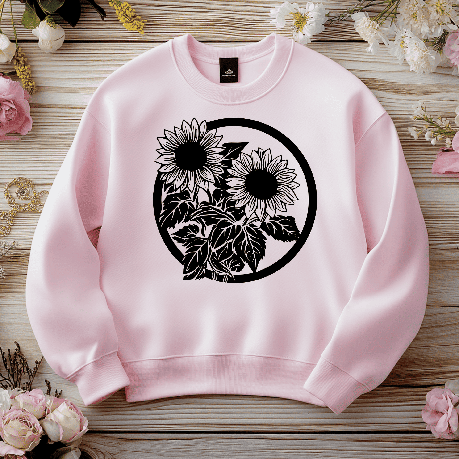 Sunflower monogram frame laser cut design