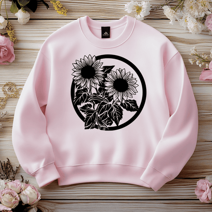 Sunflower monogram frame laser cut design