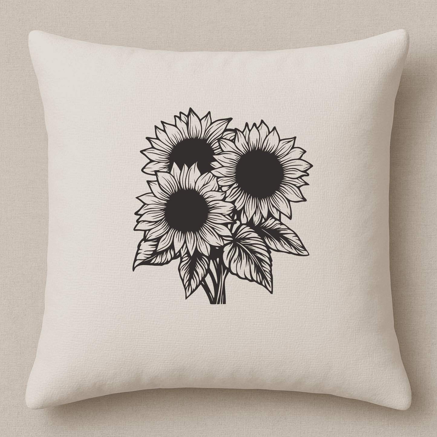 Bright sunflower digital design for vinyl or paper cutting