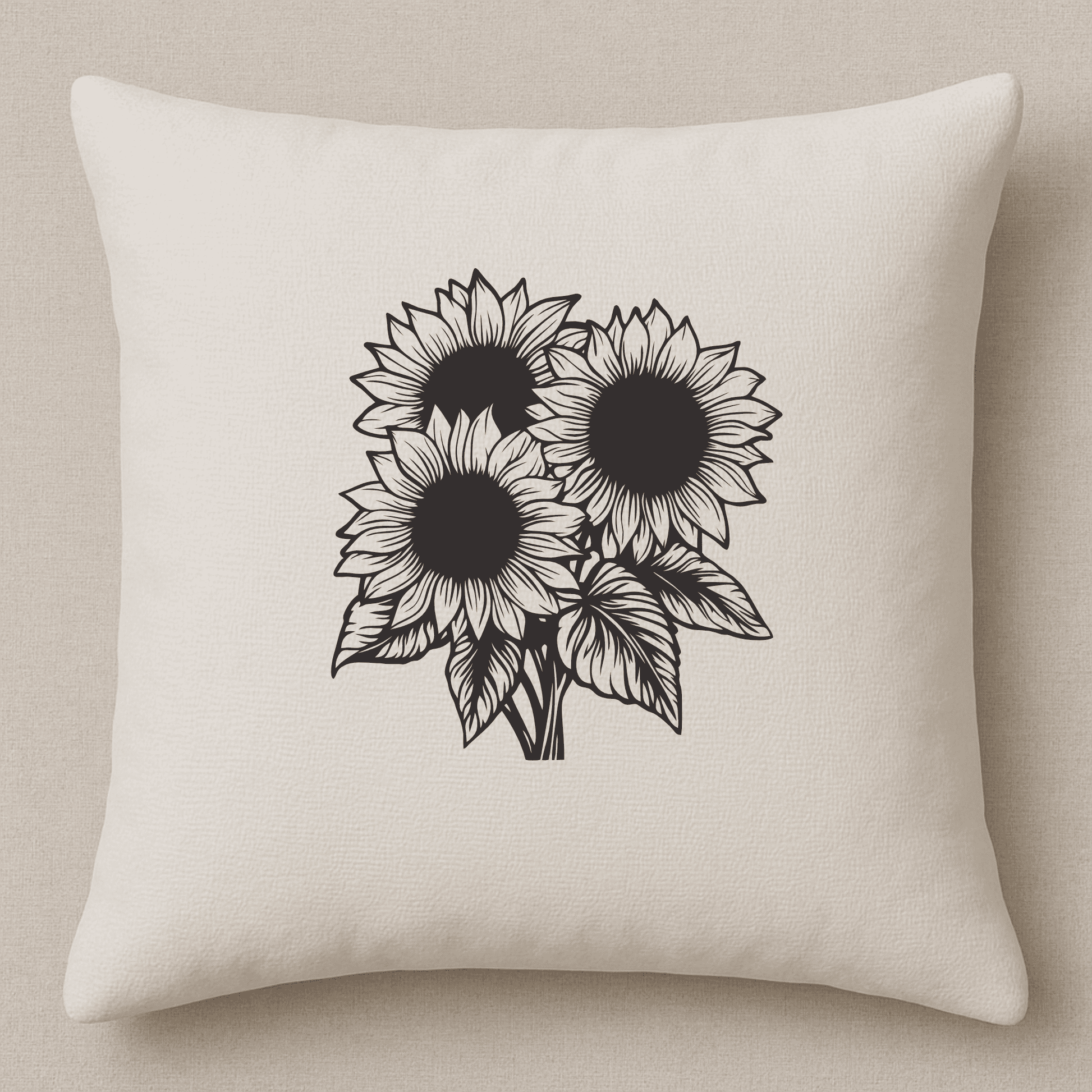 Bright sunflower digital design for vinyl or paper cutting