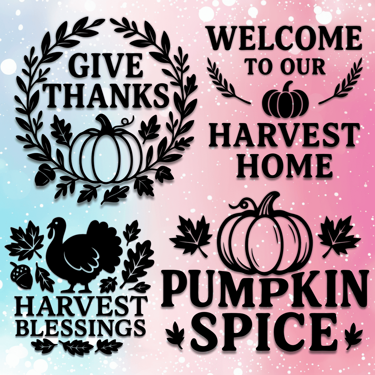 Thanksgiving quote laser engraving SVG