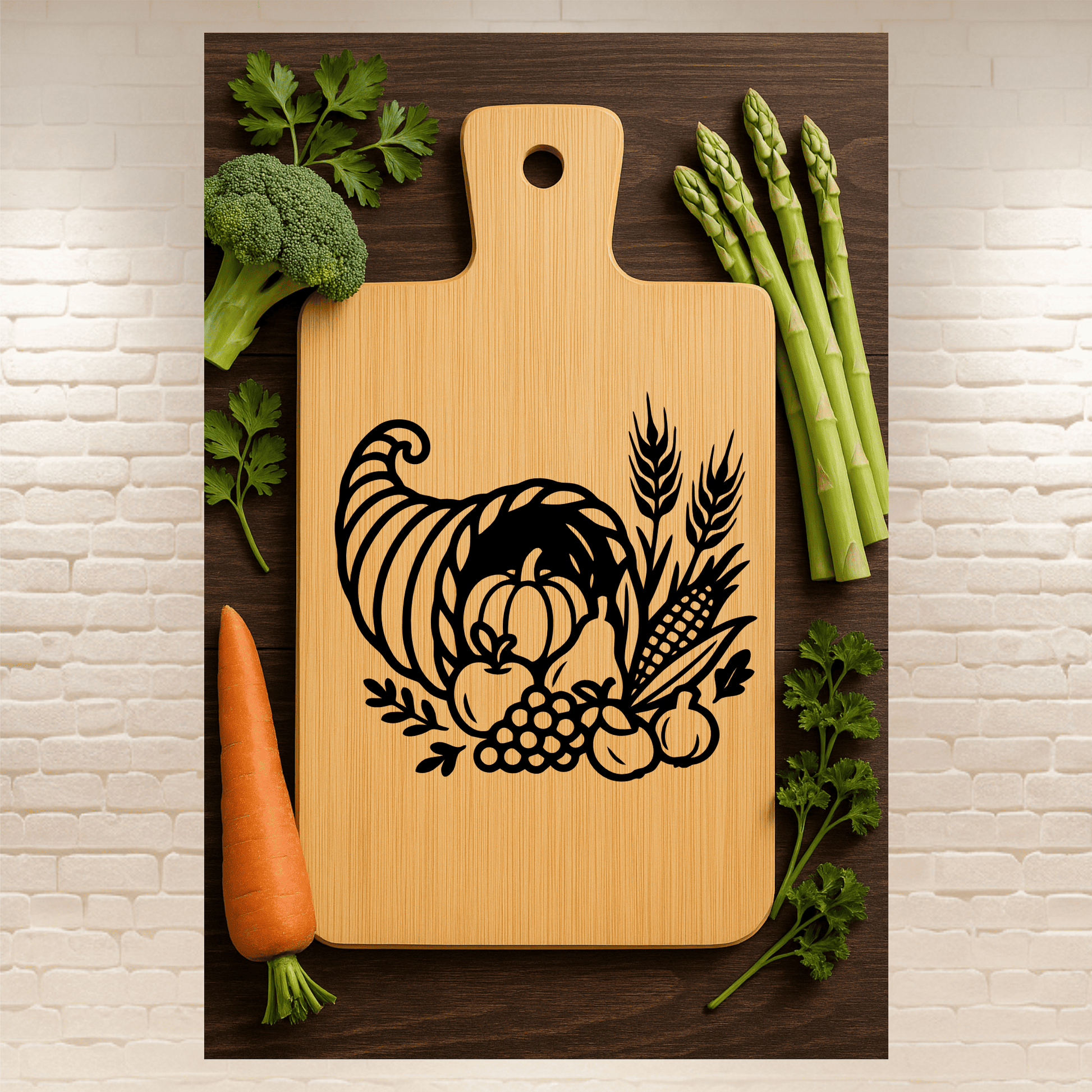 Cornucopia SVG DXF for Cricut and laser cutting