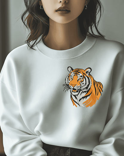 tiger head embroidery design pattern