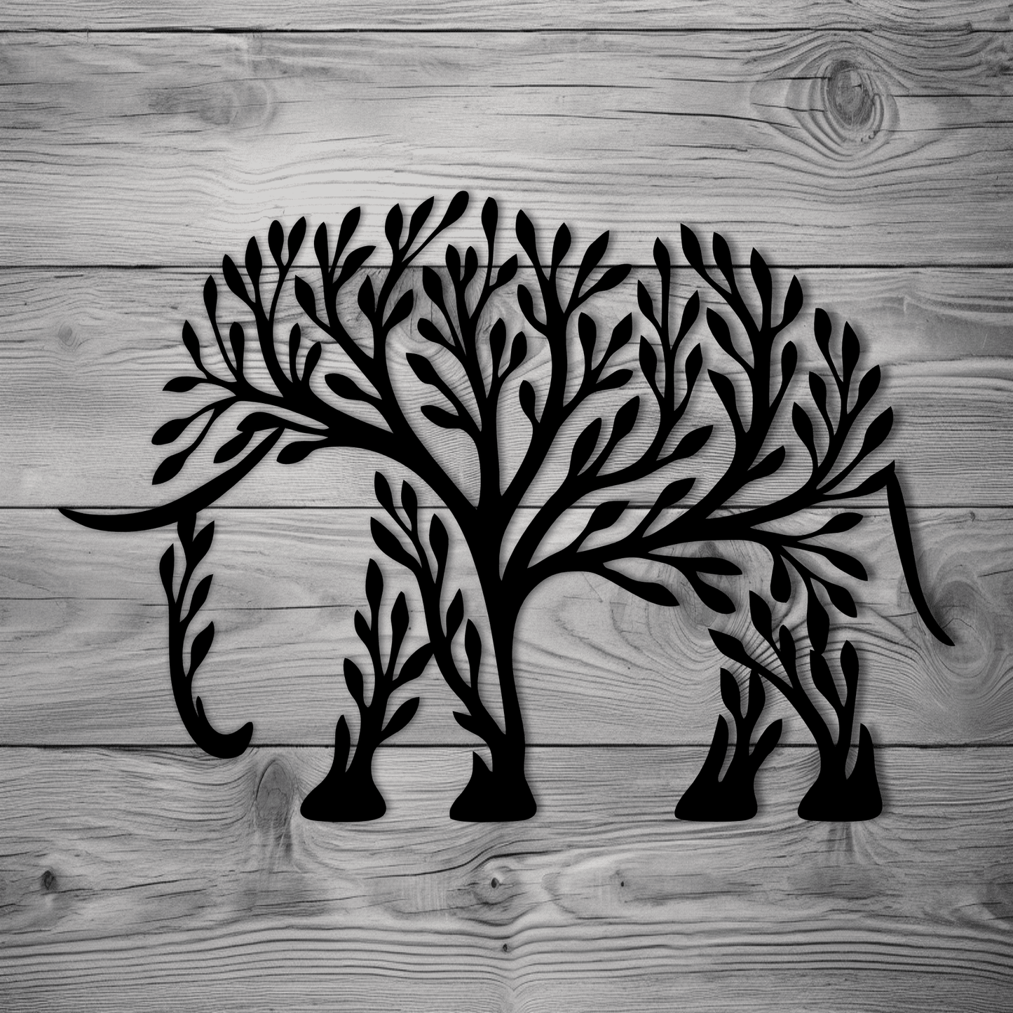 Forest animal shapes made of tree branches