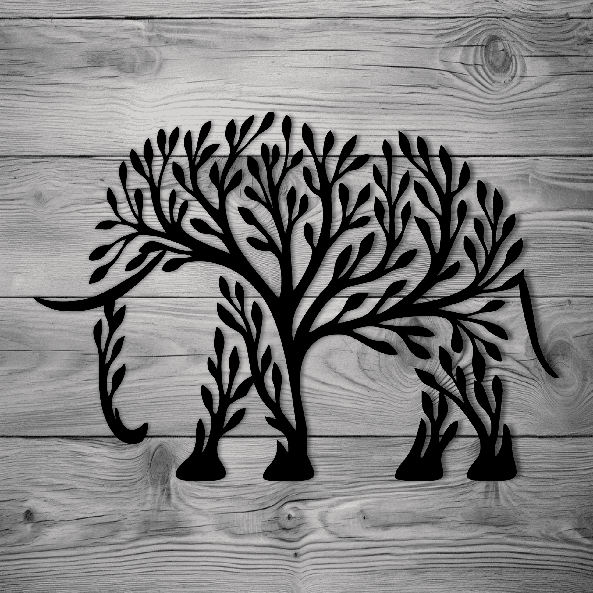 Forest animal shapes made of tree branches