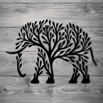 Forest animal shapes made of tree branches