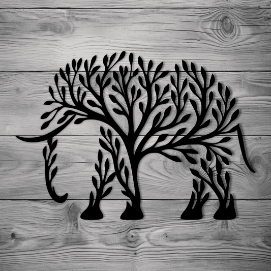 Forest animal shapes made of tree branches