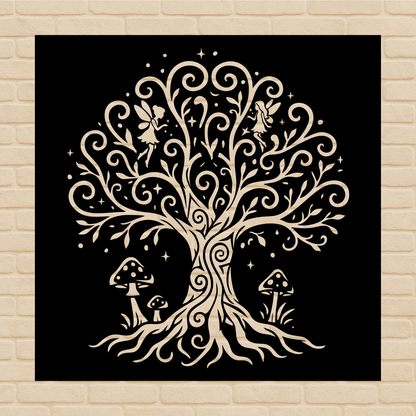 mystical tree art svg