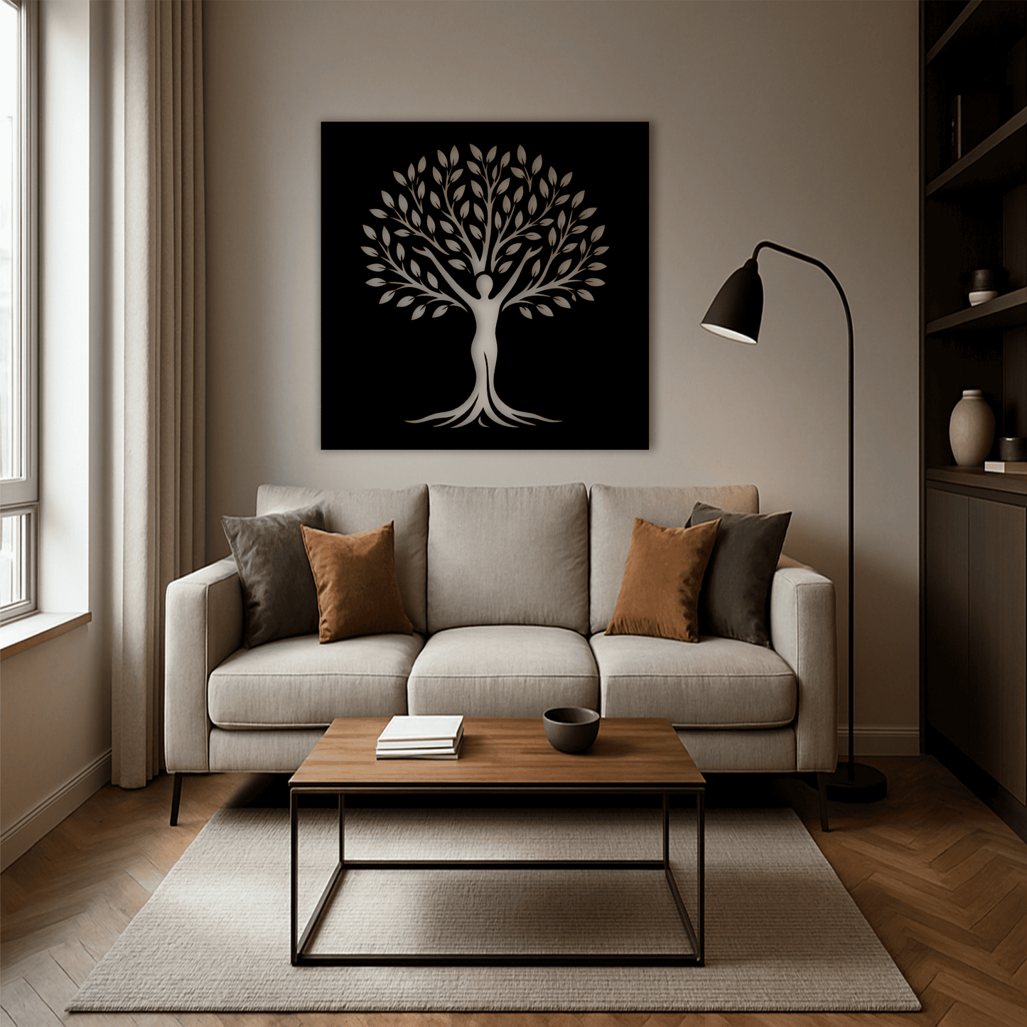 mystical tree with moon svg