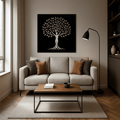 mystical tree with moon svg