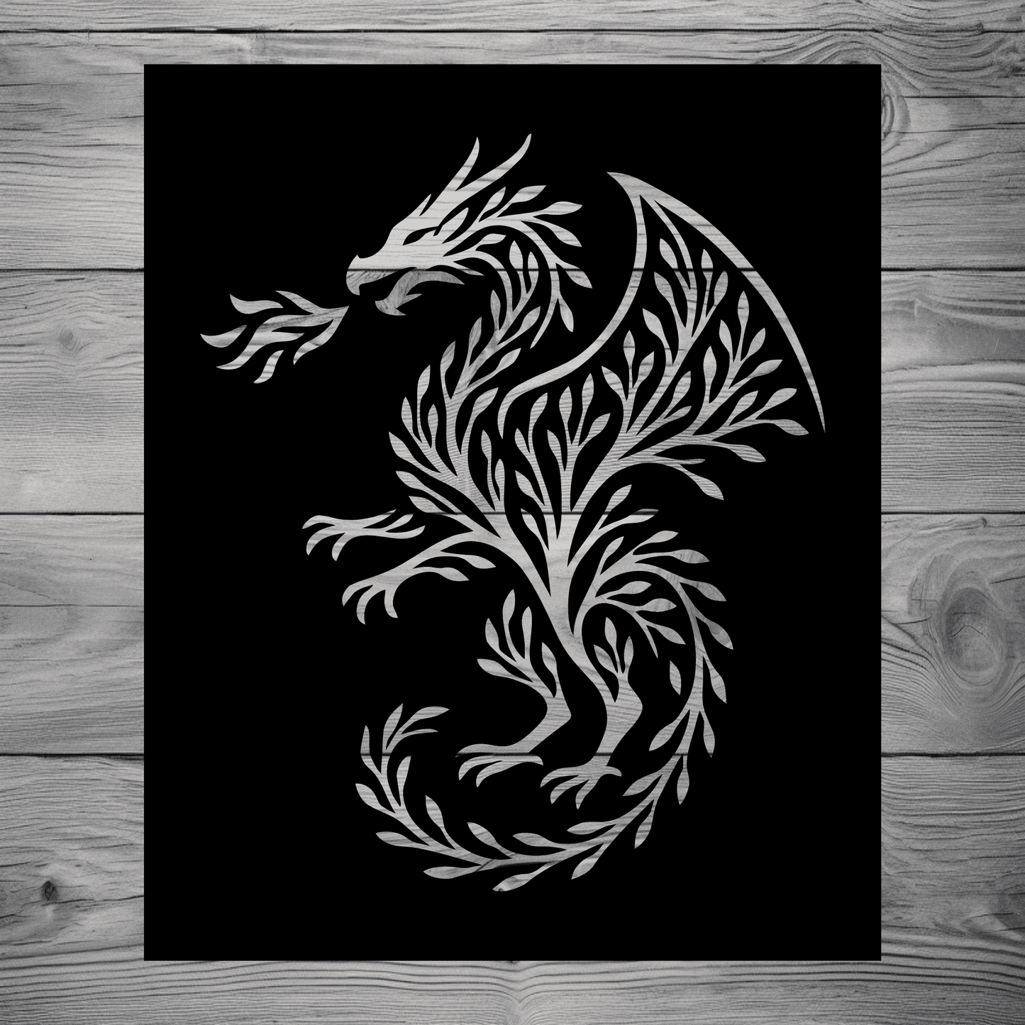 dragon tree silhouette svg