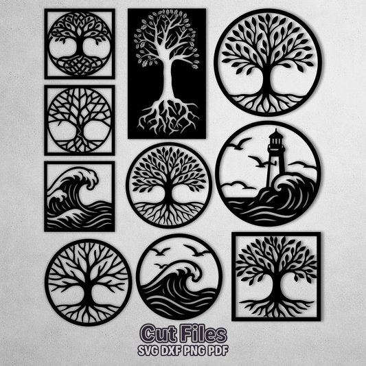 Tree of life SVG bundle for laser cutting
