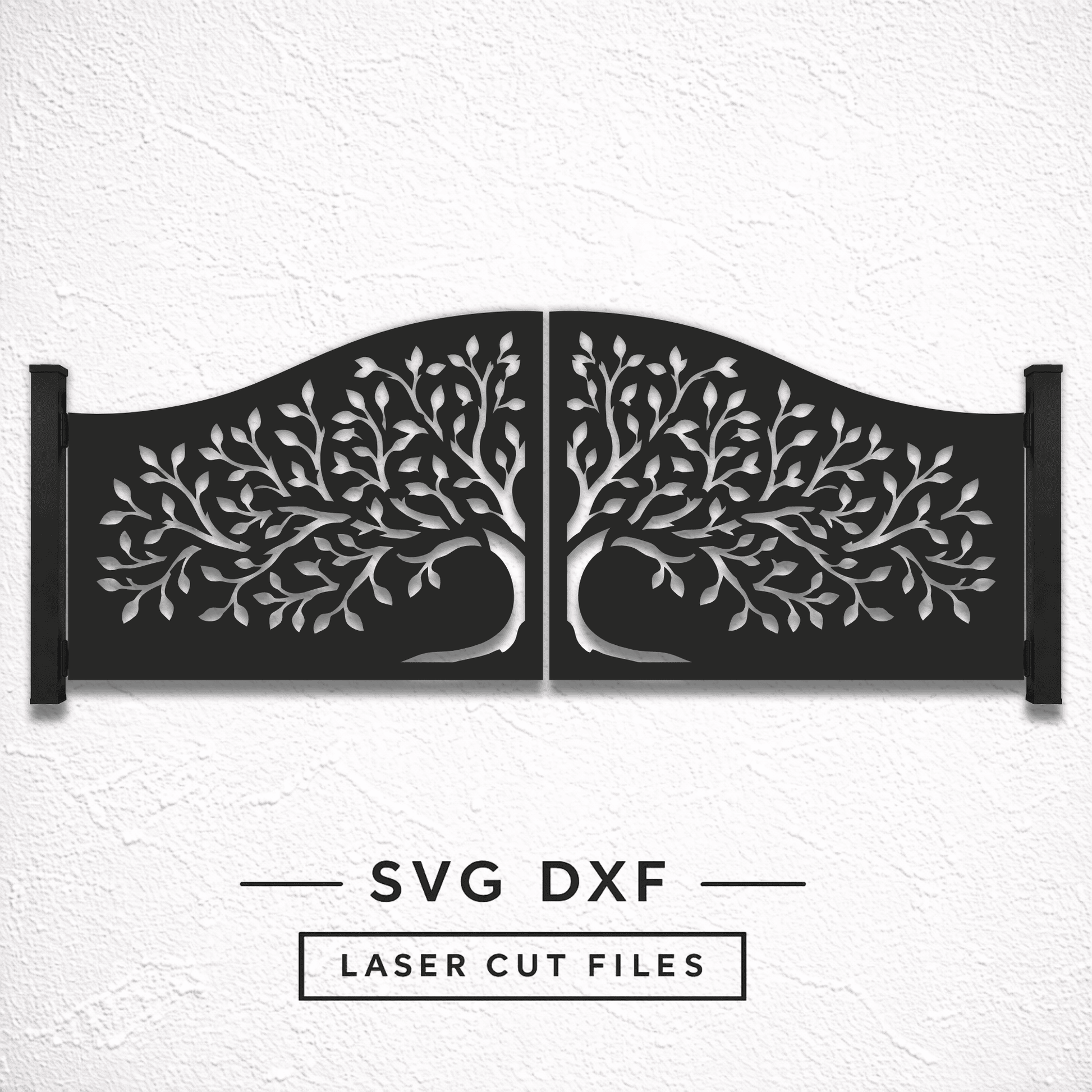 Decorative Tree of Life fence panel SVG DXF files.