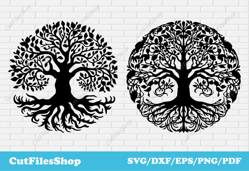 Tree of Life Svg Dxf Png Eps files, tree of life cnc for plasma cutting, tree of life svg, scandinavian tree of life, pdf for printing, sublimation files, dxf for cricut, tree for cricut, dxf for wall decor, metal cnc cutting files, dxf art
